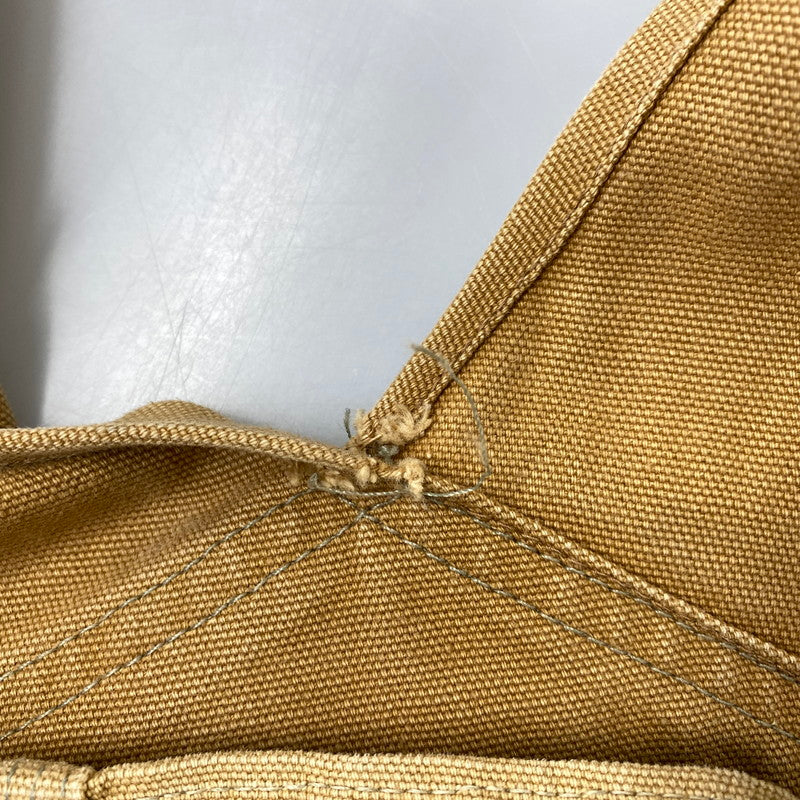 【現状渡し品】【メンズ】 CARHARTT カーハート USA製 星タグ DUCK DOUBLEKNEE QUILTING OVER ALL ダック ダブルニー キルティング オーバーオール 157-260729-kh-05-izu カラー：ベージュ 万代Net店