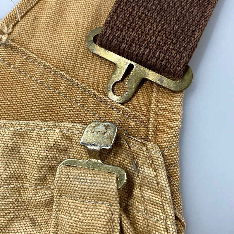 【現状渡し品】【メンズ】 CARHARTT カーハート USA製 星タグ DUCK DOUBLEKNEE QUILTING OVER ALL ダック ダブルニー キルティング オーバーオール 157-260729-kh-05-izu カラー：ベージュ 万代Net店