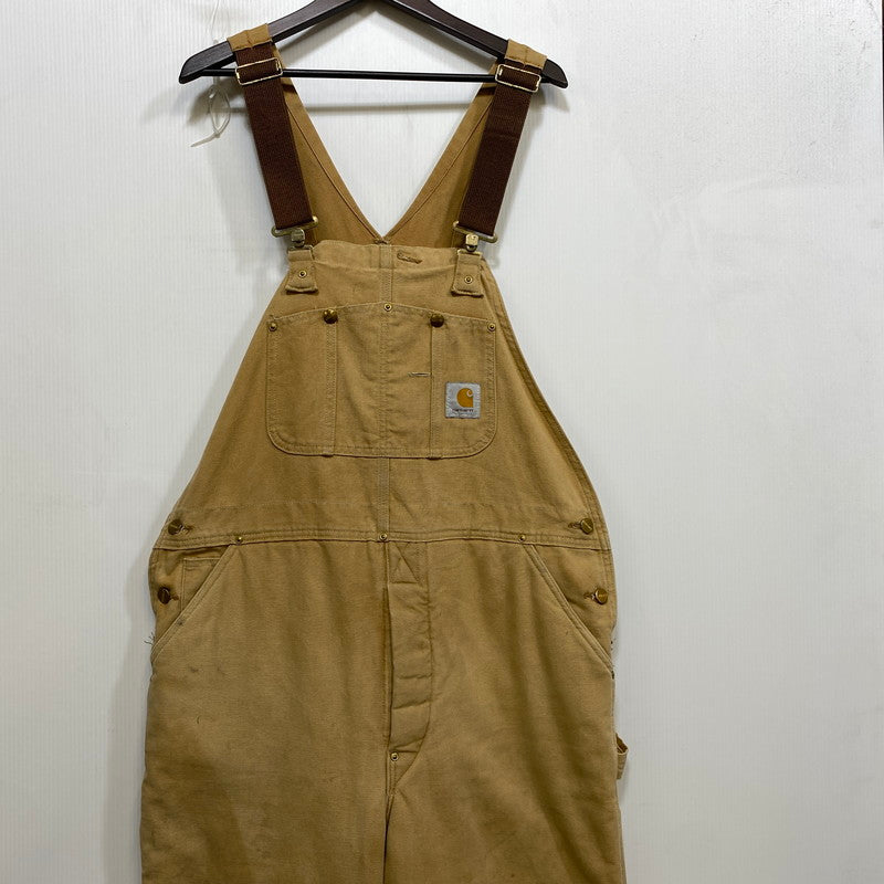 【現状渡し品】【メンズ】 CARHARTT カーハート USA製 星タグ DUCK DOUBLEKNEE QUILTING OVER ALL ダック ダブルニー キルティング オーバーオール 157-260729-kh-05-izu カラー：ベージュ 万代Net店