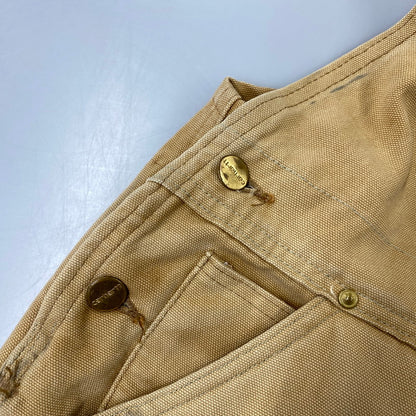 【現状渡し品】【メンズ】 CARHARTT カーハート USA製 星タグ DUCK DOUBLEKNEE QUILTING OVER ALL ダック ダブルニー キルティング オーバーオール 157-260729-kh-05-izu カラー：ベージュ 万代Net店