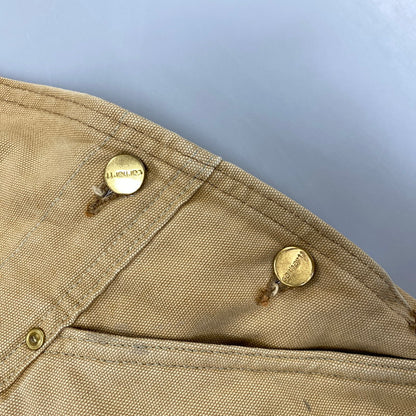 【現状渡し品】【メンズ】 CARHARTT カーハート USA製 星タグ DUCK DOUBLEKNEE QUILTING OVER ALL ダック ダブルニー キルティング オーバーオール 157-260729-kh-05-izu カラー：ベージュ 万代Net店