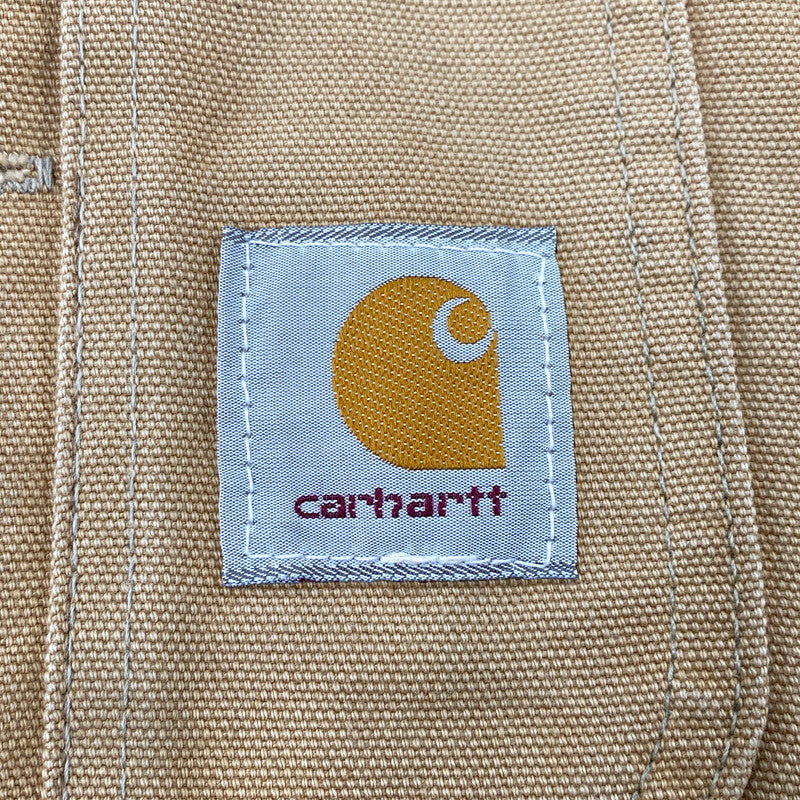 【現状渡し品】【メンズ】 CARHARTT カーハート USA製 星タグ DUCK DOUBLEKNEE QUILTING OVER ALL ダック ダブルニー キルティング オーバーオール 157-260729-kh-05-izu カラー：ベージュ 万代Net店