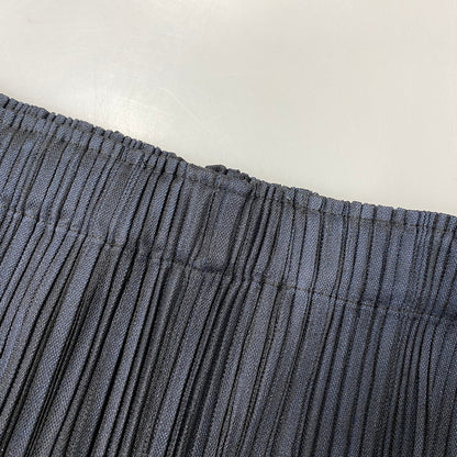 【中古品】【レディース】 PLEATS PLEASE ISSEY MIYAKE プリーツプリーズ バイ イッセイ ミヤケ PP76-JF704 PLEATS WIDE PANTS プリーツ ワイド パンツ ボトムス 168-260729-kh-02-izu サイズ：1 カラー：ブラック×ネイビー 万代Net店