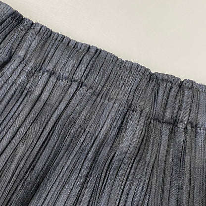 【中古品】【レディース】 PLEATS PLEASE ISSEY MIYAKE プリーツプリーズ バイ イッセイ ミヤケ PP76-JF704 PLEATS WIDE PANTS プリーツ ワイド パンツ ボトムス 168-260729-kh-02-izu サイズ：1 カラー：ブラック×ネイビー 万代Net店