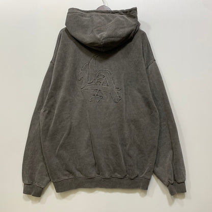 【中古品】【メンズ】 XLARGE エクストララージ 101223012002 PIGMENT DYED EMBOSS LOGO ZIP HOODED SWEAT ピグメント ダイ エンボス ロゴ ジップ フーデッド スウェット トップス 長袖 142-260730-cs-27-izu サイズ：XL カラー：グレー 万代Net店