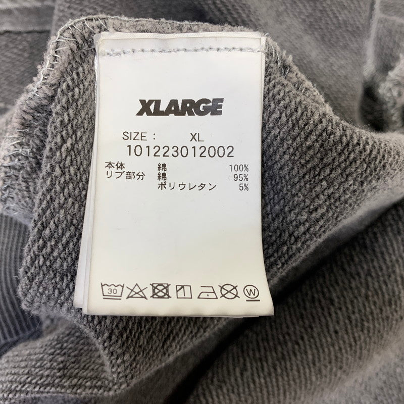 【中古品】【メンズ】 XLARGE エクストララージ 101223012002 PIGMENT DYED EMBOSS LOGO ZIP HOODED SWEAT ピグメント ダイ エンボス ロゴ ジップ フーデッド スウェット トップス 長袖 142-260730-cs-27-izu サイズ：XL カラー：グレー 万代Net店