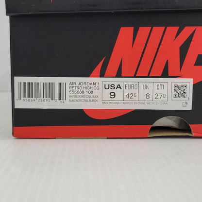 【中古品】【メンズ】 NIKE ナイキ AIR JORDAN 1 RETRO HIGH OG 555088-108 エア ジョーダン 1 レトロ ハイ OG スニーカー 靴 160-260729-as-22-izu サイズ：27cm カラー：WHITE/BLEACHED CORAL-BLACK 万代Net店