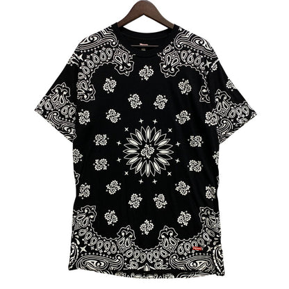【中古品】【メンズ】 SUPREME シュプリーム × HANES ヘインズ BANDANA TAGLESS TEE バンダナ タグレス Tシャツ トップス 149-260728-kh-07-izu サイズ：M カラー：ブラック×ホワイト 万代Net店