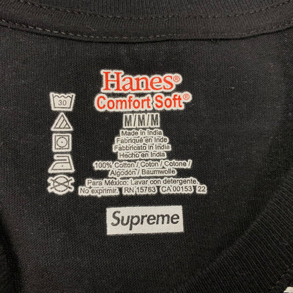 【中古品】【メンズ】 SUPREME シュプリーム × HANES ヘインズ BANDANA TAGLESS TEE バンダナ タグレス Tシャツ トップス 149-260728-kh-07-izu サイズ：M カラー：ブラック×ホワイト 万代Net店