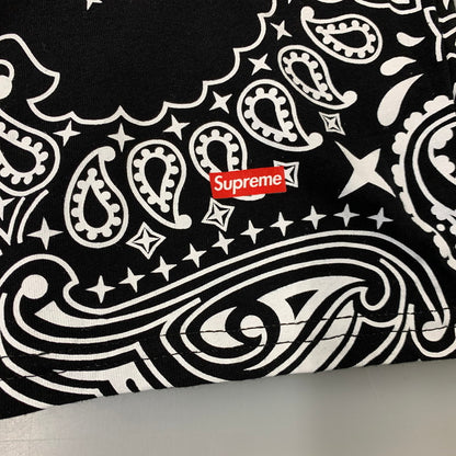 【中古品】【メンズ】 SUPREME シュプリーム × HANES ヘインズ BANDANA TAGLESS TEE バンダナ タグレス Tシャツ トップス 149-260728-kh-07-izu サイズ：M カラー：ブラック×ホワイト 万代Net店
