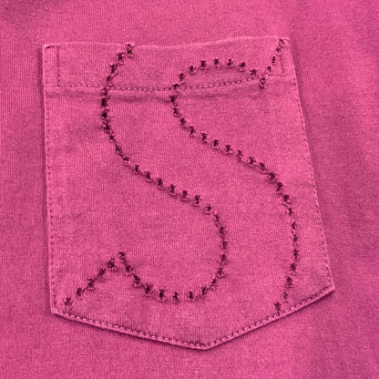 【中古品】【メンズ】 SUPREME シュプリーム LASER CUT S LOGO POCKET TEE レーザーカット Sロゴ ポケット Tシャツ トップス 149-260728-kh-08-izu サイズ：M カラー：パープル系 万代Net店