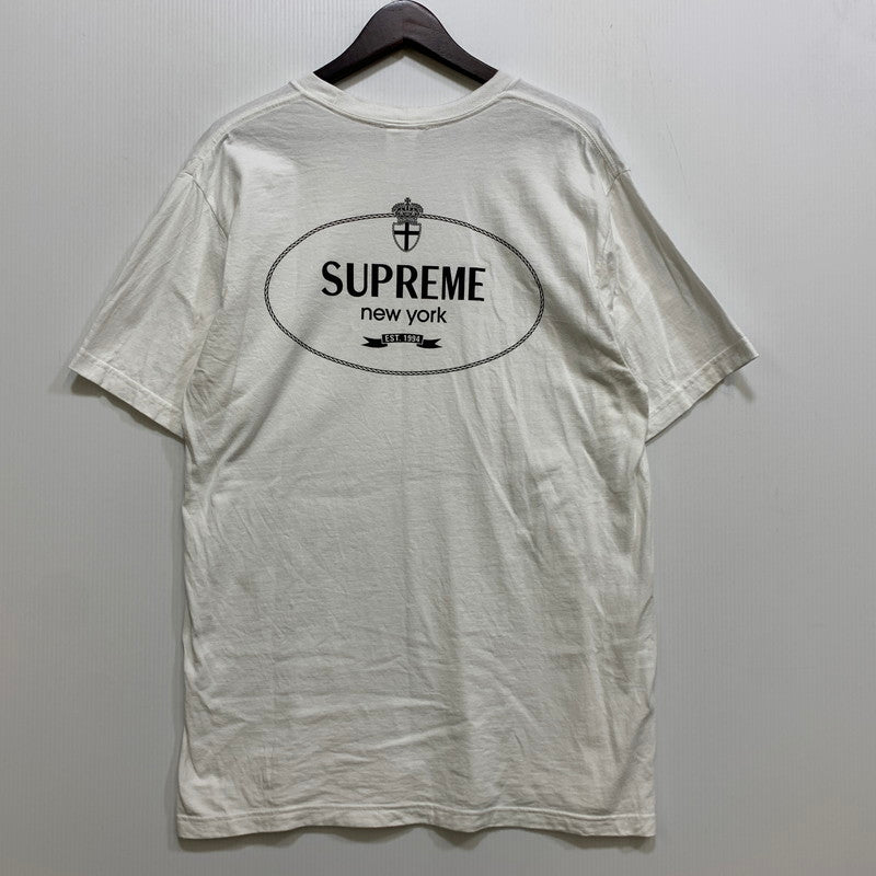 【中古品】【メンズ】 SUPREME シュプリーム CREST TEE クレスト Tシャツ トップス 149-260728-kh-06-izu サイズ：M カラー：ホワイト 万代Net店