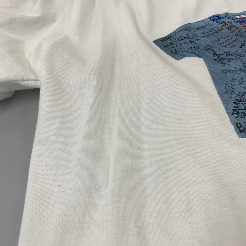 【中古品】【メンズ】 SUPREME シュプリーム 30TH ANNIVERSARY FIRST TEE 30周年 ファースト Tシャツ トップス 149-260728-kh-13-izu サイズ：M カラー：ホワイト 万代Net店