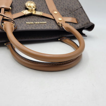 【中古品】【レディース】 Michael Kors マイケルコース NOUVEAU HAMILTON LARGE SATCHEL 30F9G0HS3B ヌーボー ハミルトン ラージ サッチェル ハンドバッグ ショルダーバッグ 188-260802-as-09-izu カラー：ブラウン 万代Net店