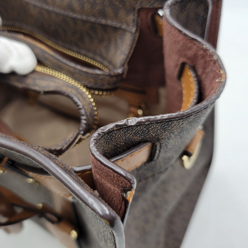 【中古品】【レディース】 Michael Kors マイケルコース NOUVEAU HAMILTON LARGE SATCHEL 30F9G0HS3B ヌーボー ハミルトン ラージ サッチェル ハンドバッグ ショルダーバッグ 188-260802-as-09-izu カラー：ブラウン 万代Net店