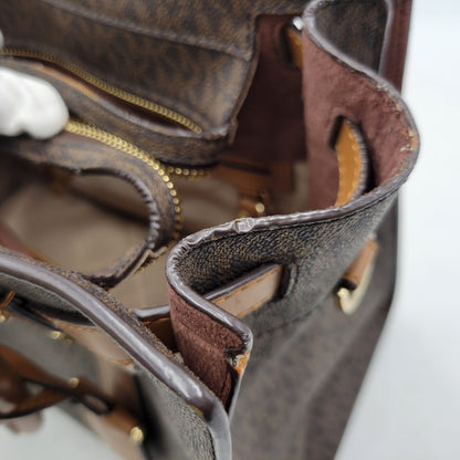 【中古品】【レディース】 Michael Kors マイケルコース NOUVEAU HAMILTON LARGE SATCHEL 30F9G0HS3B ヌーボー ハミルトン ラージ サッチェル ハンドバッグ ショルダーバッグ 188-260802-as-09-izu カラー：ブラウン 万代Net店