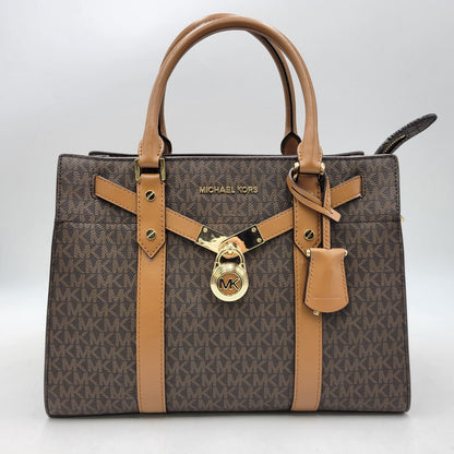 【中古品】【レディース】 Michael Kors マイケルコース NOUVEAU HAMILTON LARGE SATCHEL 30F9G0HS3B ヌーボー ハミルトン ラージ サッチェル ハンドバッグ ショルダーバッグ 188-260802-as-09-izu カラー：ブラウン 万代Net店