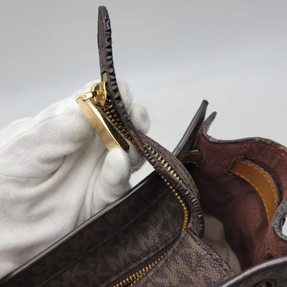 【中古品】【レディース】 Michael Kors マイケルコース NOUVEAU HAMILTON LARGE SATCHEL 30F9G0HS3B ヌーボー ハミルトン ラージ サッチェル ハンドバッグ ショルダーバッグ 188-260802-as-09-izu カラー：ブラウン 万代Net店