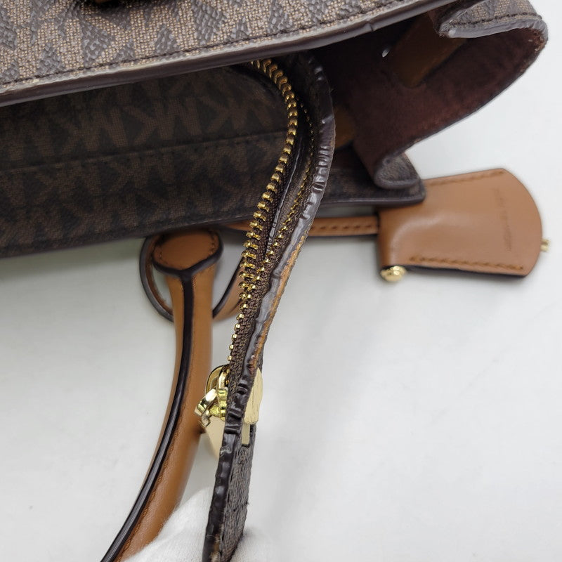 【中古品】【レディース】 Michael Kors マイケルコース NOUVEAU HAMILTON LARGE SATCHEL 30F9G0HS3B ヌーボー ハミルトン ラージ サッチェル ハンドバッグ ショルダーバッグ 188-260802-as-09-izu カラー：ブラウン 万代Net店