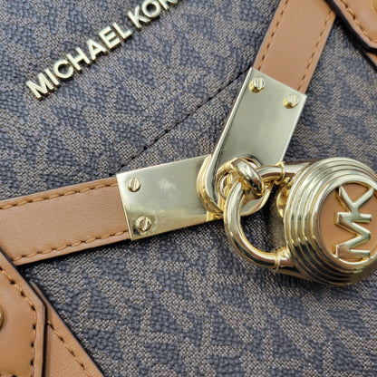 【中古品】【レディース】 Michael Kors マイケルコース NOUVEAU HAMILTON LARGE SATCHEL 30F9G0HS3B ヌーボー ハミルトン ラージ サッチェル ハンドバッグ ショルダーバッグ 188-260802-as-09-izu カラー：ブラウン 万代Net店