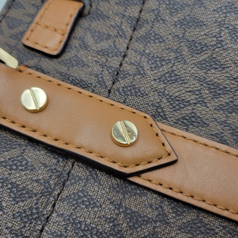 【中古品】【レディース】 Michael Kors マイケルコース NOUVEAU HAMILTON LARGE SATCHEL 30F9G0HS3B ヌーボー ハミルトン ラージ サッチェル ハンドバッグ ショルダーバッグ 188-260802-as-09-izu カラー：ブラウン 万代Net店