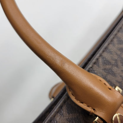 【中古品】【レディース】 Michael Kors マイケルコース NOUVEAU HAMILTON LARGE SATCHEL 30F9G0HS3B ヌーボー ハミルトン ラージ サッチェル ハンドバッグ ショルダーバッグ 188-260802-as-09-izu カラー：ブラウン 万代Net店