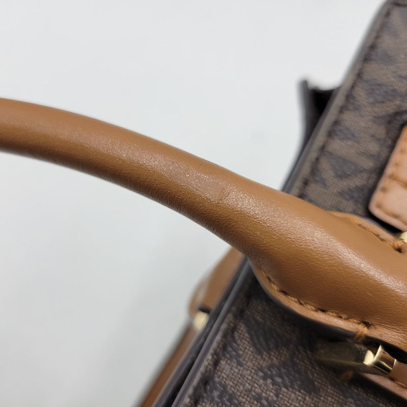 【中古品】【レディース】 Michael Kors マイケルコース NOUVEAU HAMILTON LARGE SATCHEL 30F9G0HS3B ヌーボー ハミルトン ラージ サッチェル ハンドバッグ ショルダーバッグ 188-260802-as-09-izu カラー：ブラウン 万代Net店