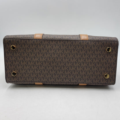 【中古品】【レディース】 Michael Kors マイケルコース NOUVEAU HAMILTON LARGE SATCHEL 30F9G0HS3B ヌーボー ハミルトン ラージ サッチェル ハンドバッグ ショルダーバッグ 188-260802-as-09-izu カラー：ブラウン 万代Net店