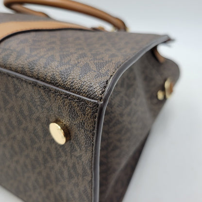【中古品】【レディース】 Michael Kors マイケルコース NOUVEAU HAMILTON LARGE SATCHEL 30F9G0HS3B ヌーボー ハミルトン ラージ サッチェル ハンドバッグ ショルダーバッグ 188-260802-as-09-izu カラー：ブラウン 万代Net店