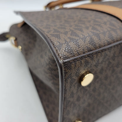 【中古品】【レディース】 Michael Kors マイケルコース NOUVEAU HAMILTON LARGE SATCHEL 30F9G0HS3B ヌーボー ハミルトン ラージ サッチェル ハンドバッグ ショルダーバッグ 188-260802-as-09-izu カラー：ブラウン 万代Net店