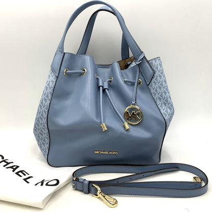 【中古品】【レディース】 MICHAEL KORS マイケルコース 35S2G8PS6L PHOEBE LG DRWSTRNG GRAB BAG ドローストリング グラブ バッグ カバン 鞄 188-260730-cs-29-izu カラー：ライトブルー 万代Net店
