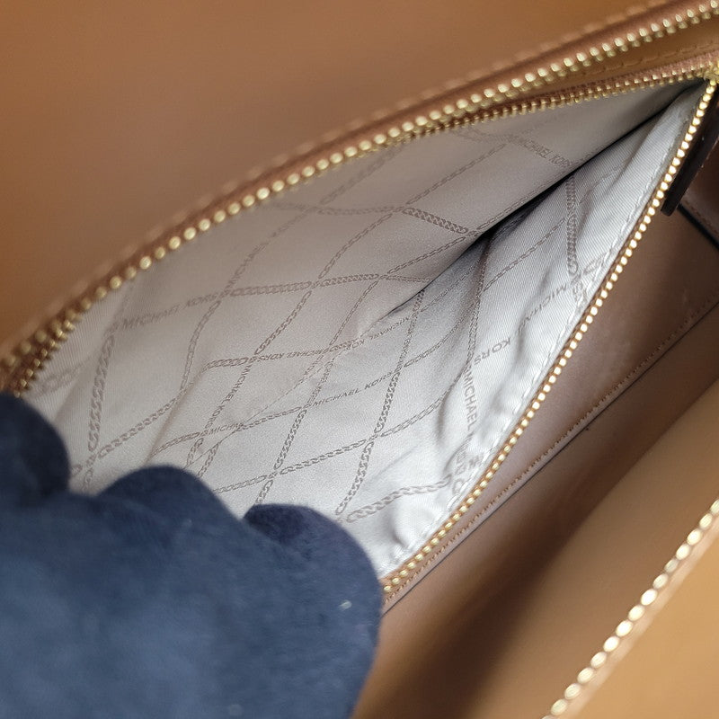【中古品】【レディース】 Michael Kors マイケルコース CHANTAL MK TOTE BAG 30F2G7CT3B シャンタル シグネチャー トートバッグ カバン 鞄 188-260731-ay-02-izu カラー：ベージュ×ブラウン 万代Net店