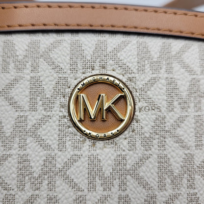 【中古品】【レディース】 Michael Kors マイケルコース CHANTAL MK TOTE BAG 30F2G7CT3B シャンタル シグネチャー トートバッグ カバン 鞄 188-260731-ay-02-izu カラー：ベージュ×ブラウン 万代Net店