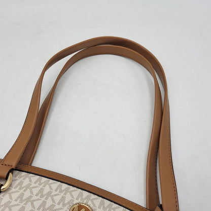 【中古品】【レディース】 Michael Kors マイケルコース CHANTAL MK TOTE BAG 30F2G7CT3B シャンタル シグネチャー トートバッグ カバン 鞄 188-260731-ay-02-izu カラー：ベージュ×ブラウン 万代Net店