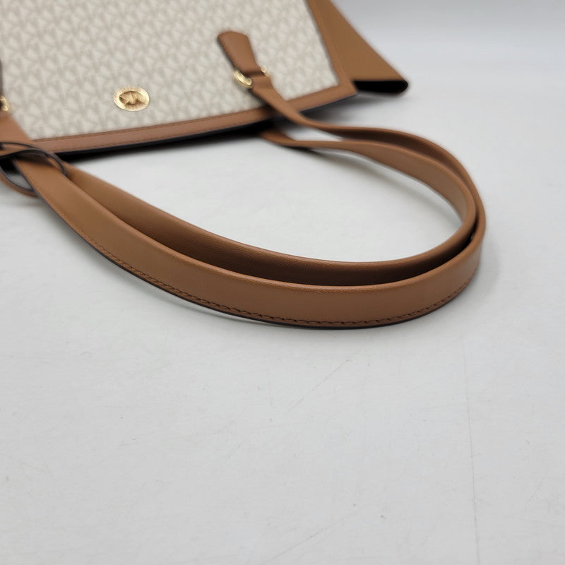 【中古品】【レディース】 Michael Kors マイケルコース CHANTAL MK TOTE BAG 30F2G7CT3B シャンタル シグネチャー トートバッグ カバン 鞄 188-260731-ay-02-izu カラー：ベージュ×ブラウン 万代Net店