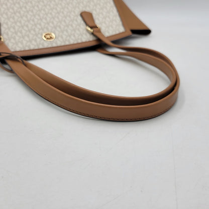 【中古品】【レディース】 Michael Kors マイケルコース CHANTAL MK TOTE BAG 30F2G7CT3B シャンタル シグネチャー トートバッグ カバン 鞄 188-260731-ay-02-izu カラー：ベージュ×ブラウン 万代Net店