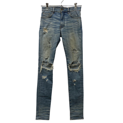 【中古品】【メンズ】 AMIRI アミリ MBTHR-DES 国内正規 THRASHER JEAN スラッシャー ジーンズ パンツ ボトムス ズボン 153-260728-cs-03-izu サイズ：29 カラー：ライトインディゴ 万代Net店