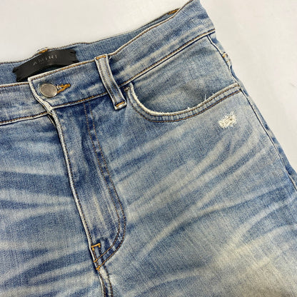 【中古品】【メンズ】 AMIRI アミリ MBTHR-DES 国内正規 THRASHER JEAN スラッシャー ジーンズ パンツ ボトムス ズボン 153-260728-cs-03-izu サイズ：29 カラー：ライトインディゴ 万代Net店