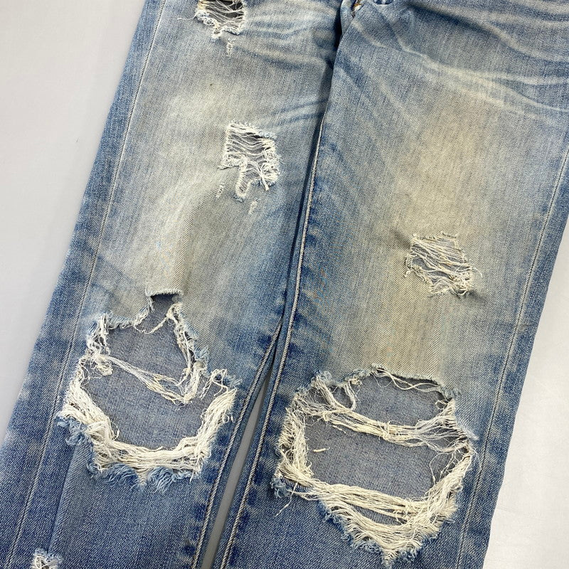 【中古品】【メンズ】 AMIRI アミリ MBTHR-DES 国内正規 THRASHER JEAN スラッシャー ジーンズ パンツ ボトムス ズボン 153-260728-cs-03-izu サイズ：29 カラー：ライトインディゴ 万代Net店