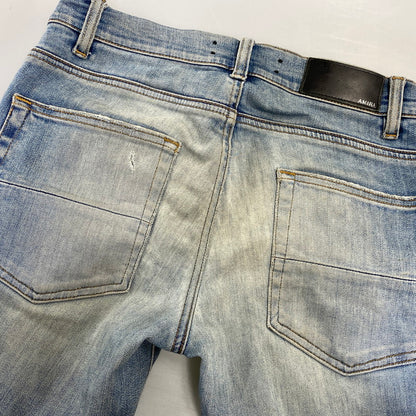 【中古品】【メンズ】 AMIRI アミリ MBTHR-DES 国内正規 THRASHER JEAN スラッシャー ジーンズ パンツ ボトムス ズボン 153-260728-cs-03-izu サイズ：29 カラー：ライトインディゴ 万代Net店