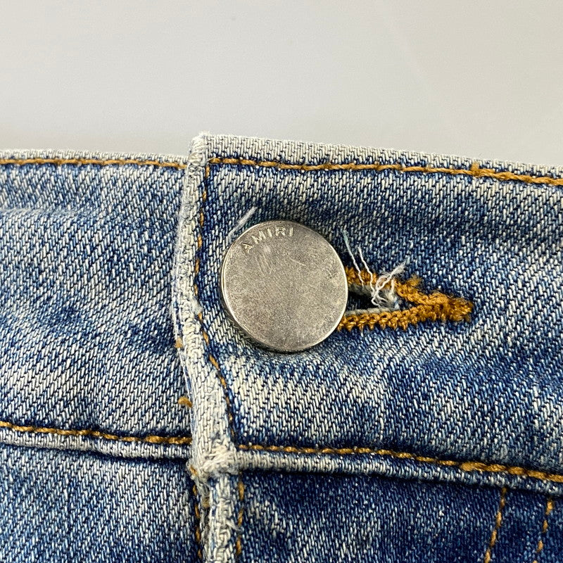 【中古品】【メンズ】 AMIRI アミリ MBTHR-DES 国内正規 THRASHER JEAN スラッシャー ジーンズ パンツ ボトムス ズボン 153-260728-cs-03-izu サイズ：29 カラー：ライトインディゴ 万代Net店