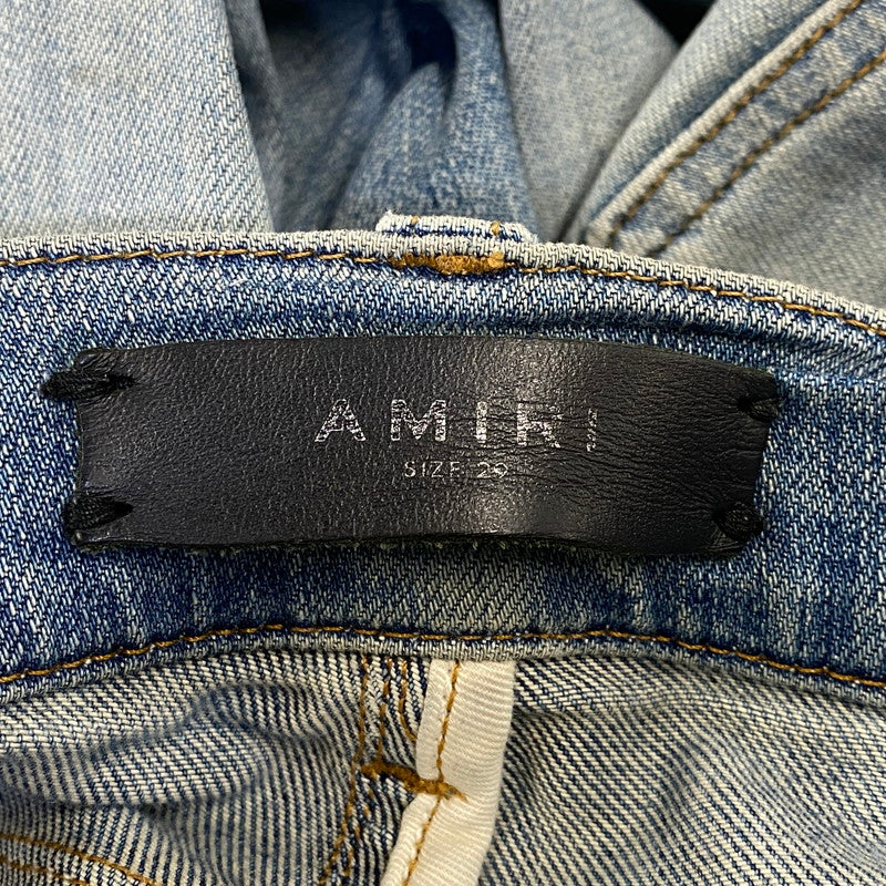 【中古品】【メンズ】 AMIRI アミリ MBTHR-DES 国内正規 THRASHER JEAN スラッシャー ジーンズ パンツ ボトムス ズボン 153-260728-cs-03-izu サイズ：29 カラー：ライトインディゴ 万代Net店