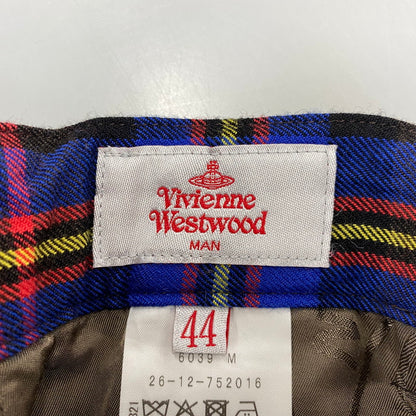 【中古品】【メンズ】 VIVIENNE WESTWOOD MAN ヴィヴィアンウエストウッド マン 26-12-752016 TARTAN CHECK WOOL PANTS タータン チェック ウール パンツ ボトムス ズボン 152-260728-cs-05-izu サイズ：44 カラー：マルチ 万代Net店