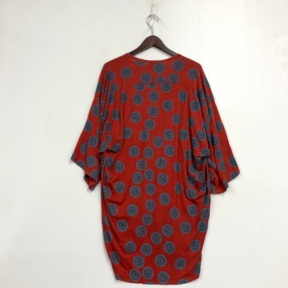 【中古品】【メンズ】 VIVIENNE WESTWOOD MAN ヴィヴィアンウエストウッドマン VW-M1-71481 総柄 OVERSIZE S S TEE オーバーサイズ Tシャツ 半袖 トップス 141-260801-yn-04-izu サイズ：F カラー：レッド 万代Net店