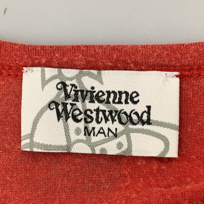 【中古品】【メンズ】 VIVIENNE WESTWOOD MAN ヴィヴィアンウエストウッドマン VW-M1-71481 総柄 OVERSIZE S S TEE オーバーサイズ Tシャツ 半袖 トップス 141-260801-yn-04-izu サイズ：F カラー：レッド 万代Net店