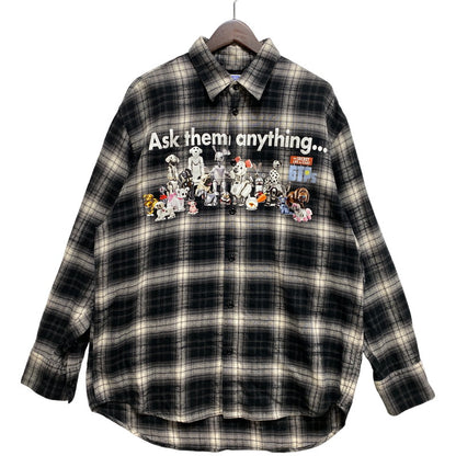 【中古品】【メンズ】 DOUBLET ダブレット × PZ TODAY 24SS53SH144 PET ROBOT SHIRT ペット ロボット シャツ トップス 140-260729-kh-07-izu サイズ：M カラー：ブラック系 万代Net店