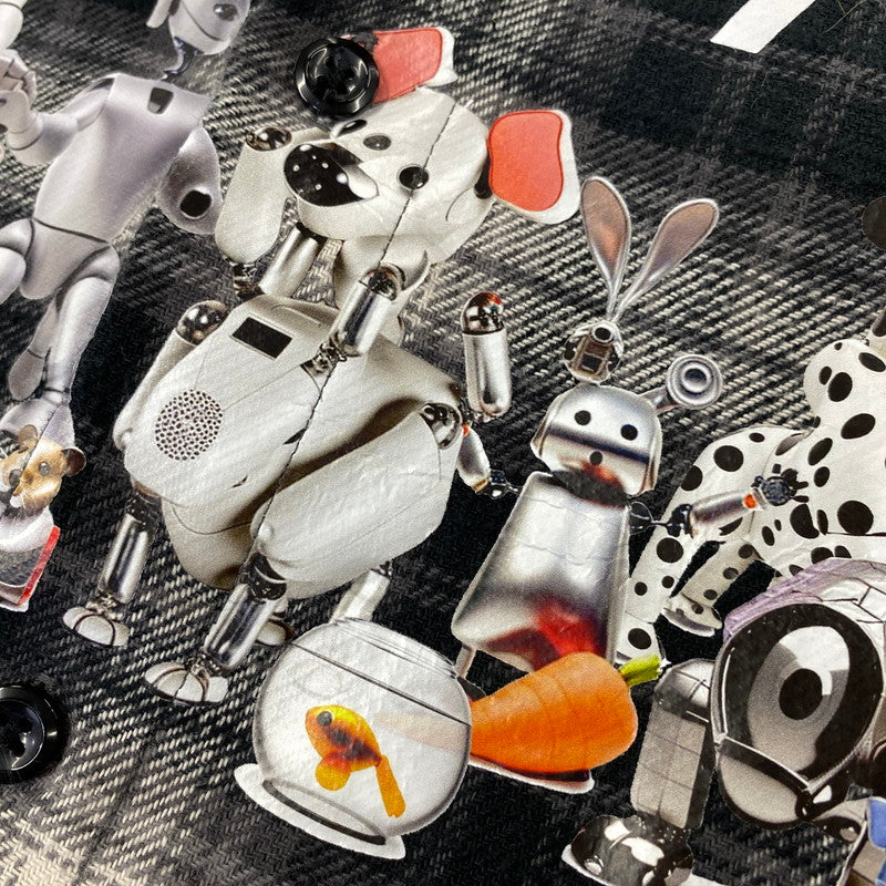 【中古品】【メンズ】 DOUBLET ダブレット × PZ TODAY 24SS53SH144 PET ROBOT SHIRT ペット ロボット シャツ トップス 140-260729-kh-07-izu サイズ：M カラー：ブラック系 万代Net店