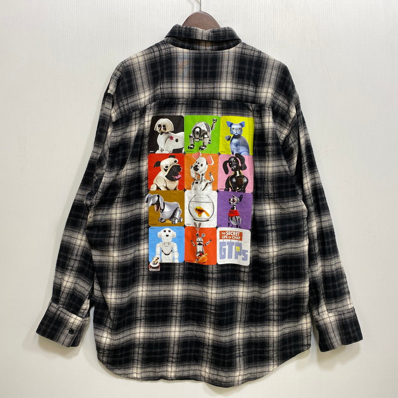 【中古品】【メンズ】 DOUBLET ダブレット × PZ TODAY 24SS53SH144 PET ROBOT SHIRT ペット ロボット シャツ トップス 140-260729-kh-07-izu サイズ：M カラー：ブラック系 万代Net店