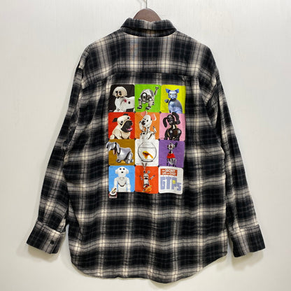 【中古品】【メンズ】 DOUBLET ダブレット × PZ TODAY 24SS53SH144 PET ROBOT SHIRT ペット ロボット シャツ トップス 140-260729-kh-07-izu サイズ：M カラー：ブラック系 万代Net店
