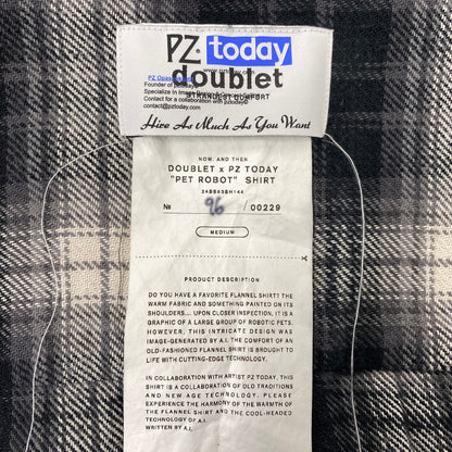 【中古品】【メンズ】 DOUBLET ダブレット × PZ TODAY 24SS53SH144 PET ROBOT SHIRT ペット ロボット シャツ トップス 140-260729-kh-07-izu サイズ：M カラー：ブラック系 万代Net店